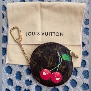 🍒Louis Vuitton Cherries Cerises Round Coin purse. Used once! Great condition!